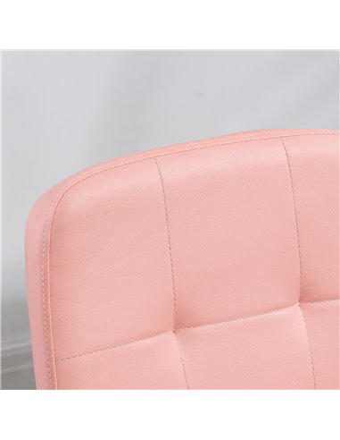 Vinsetto Armless Faux Leather Office Chair - Pink 921-655V70PK