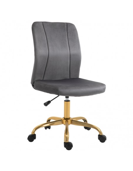 Vinsetto Ergonomic Office Chair Velvet Cover with Swivel Wheels and Height Adjustable - pic 8659 | FastDaddyshop