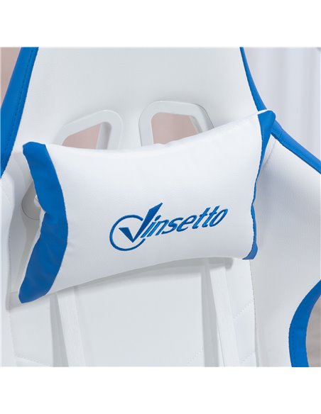 Vinsetto Racing Gaming Chair, Reclining PU Leather Computer Chair w/ 360° Swivel Seat, Footrest, Removable Headrest & Lumber Sup - pic 86607 | FastDaddyshop