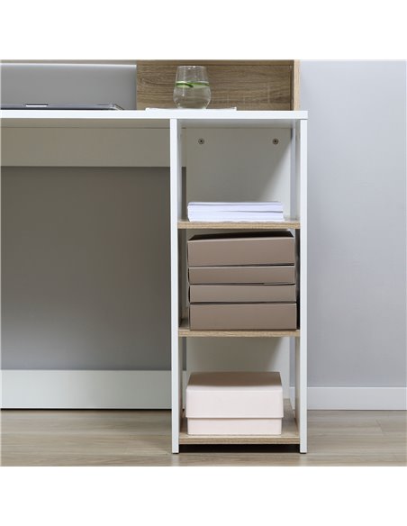 HOMCOM Computer Desk PC Table Modern Home Office Writing Workstation Furniture Printer Shelf Rack w/ Storage Drawer & Shelves (O - pic 86759 | FastDaddyshop