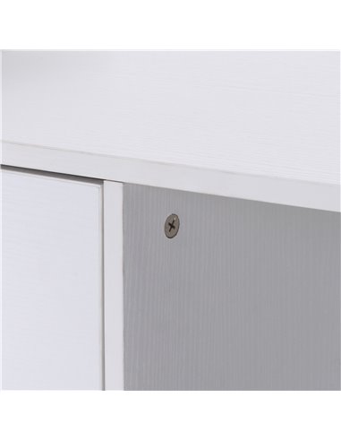 HOMCOM Modern L-Shaped Computer Desk, Laptop PC Corner Table, Home Office Workstation with Spacious Storage, White 920-036WT