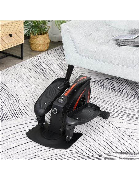 HOMCOM Mini Manual Elliptical Bike Under Desk Bike w/ LCD Monitor Anti-Slip Pedals Adjustable Resistance Home Office Compact Exe - pic 86789 | FastDaddyshop