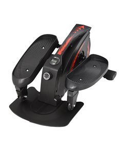 HOMCOM Mini Manual Elliptical Bike Under Desk Bike w/ LCD Monitor Anti-Slip Pedals Adjustable Resistance Home Office Compact Exe