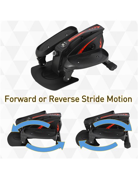 HOMCOM Mini Manual Elliptical Bike Under Desk Bike w/ LCD Monitor Anti-Slip Pedals Adjustable Resistance Home Office Compact Exe - pic 86792 | FastDaddyshop