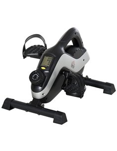 HOMCOM Mini Exercise Bike Under Desk Bike 8 Levels Magnetic Resistance Stationary Bike Leg Fitness w/ LCD Display A90-227