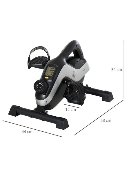 HOMCOM Mini Exercise Bike Under Desk Bike 8 Levels Magnetic Resistance Stationary Bike Leg Fitness w/ LCD Display A90-227 - pic 86827 | FastDaddyshop
