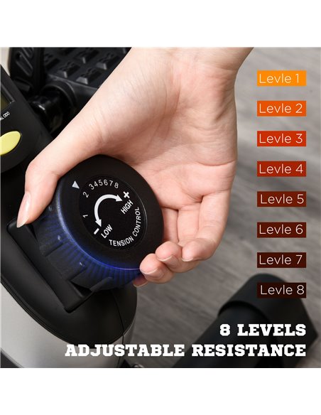 HOMCOM Mini Exercise Bike Under Desk Bike 8 Levels Magnetic Resistance Stationary Bike Leg Fitness w/ LCD Display A90-227 - pic 86829 | FastDaddyshop