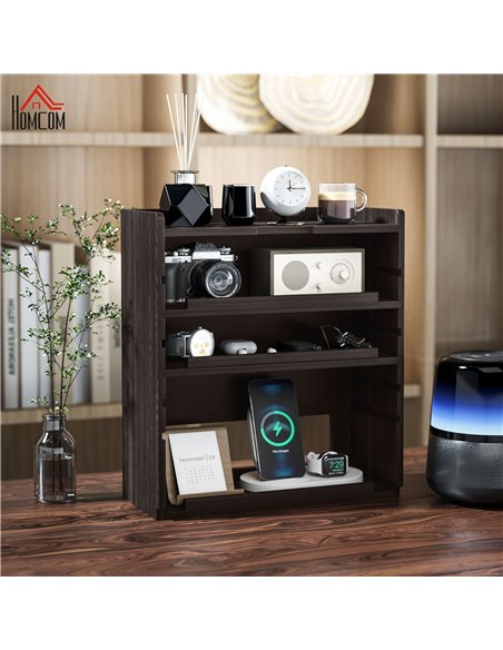 HOMCOM Four-Tier Desktop Organiser - Dark Brown 922-005V80DR - pic 86934 | FastDaddyshop