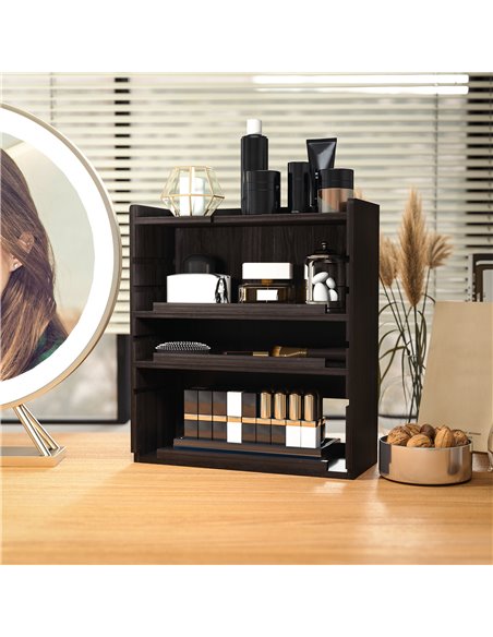 HOMCOM Four-Tier Desktop Organiser - Dark Brown 922-005V80DR - pic 86939 | FastDaddyshop