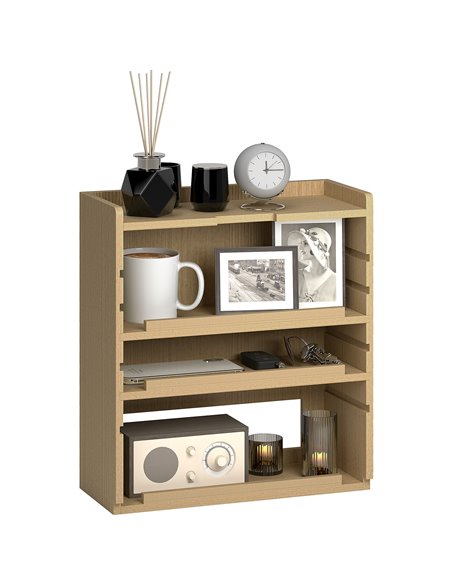 HOMCOM Four-Tier Desktop Organiser - Oak Tone 922-005V80ND - pic 86942 | FastDaddyshop