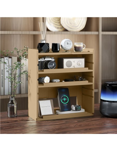 HOMCOM Four-Tier Desktop Organiser - Oak Tone 922-005V80ND - pic 86943 | FastDaddyshop