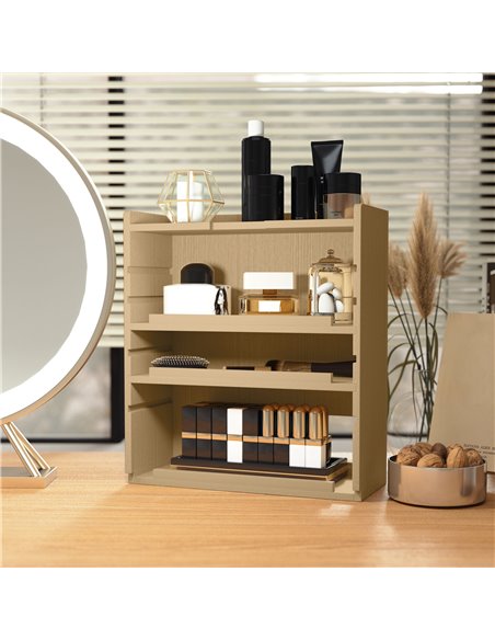 HOMCOM Four-Tier Desktop Organiser - Oak Tone 922-005V80ND - pic 86948 | FastDaddyshop