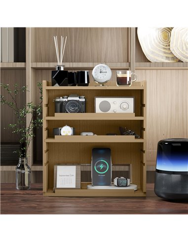 HOMCOM Four-Tier Desktop Organiser - Oak Tone 922-005V80ND