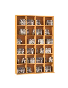 HOMCOM 480 CD / 312 DVD Storage Shelf Rack, Beech Wood Finish 831-040