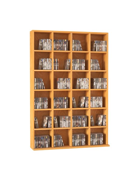 HOMCOM 480 CD / 312 DVD Storage Shelf Rack, Beech Wood Finish 831-040 - pic 86988 | FastDaddyshop