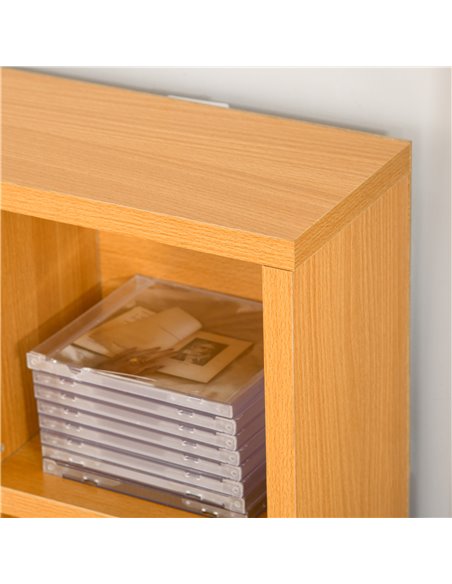 HOMCOM 480 CD / 312 DVD Storage Shelf Rack Media Storage Unit Shelves Racks Wooden Bookcase Display Unit with 4 Adjustable Shelv - pic 86995 | FastDaddyshop