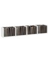 HOMCOM Wall Mount 84 CD / 56 DVD/Blu-ray/ Media Storage Rack 4 Cubes Wooden Shelf Organizer Unit Bookcase Display (White) 833-13