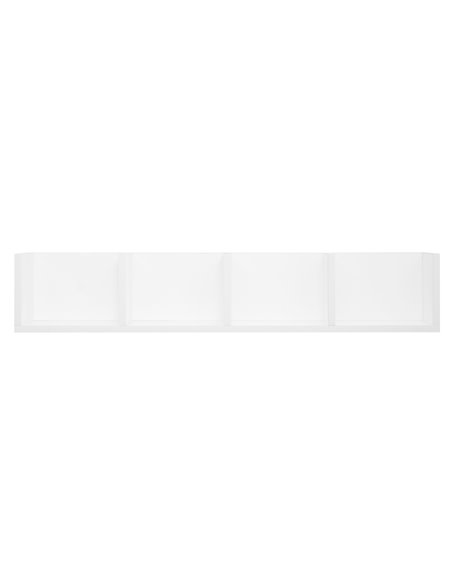 HOMCOM Wall Mount 84 CD / 56 DVD/Blu-ray/ Media Storage Rack 4 Cubes Wooden Shelf Organizer Unit Bookcase Display (White) 833-13 - pic 87002 | FastDaddyshop