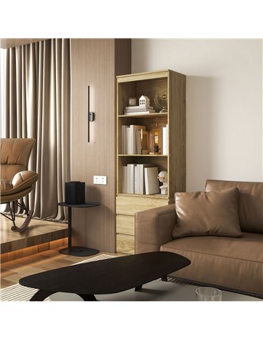 HOMCOM 180cm Tall Bookcase w/ Storage, Free Standing Bookshelf w/ 3 Shelves & 3 Drawers, Display Cabinet for Living Room, Home, 
