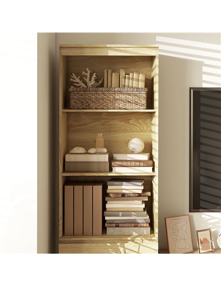 HOMCOM 180cm Tall Bookcase w/ Storage, Free Standing Bookshelf w/ 3 Shelves & 3 Drawers, Display Cabinet for Living Room, Home,  - pic 87120 | FastDaddyshop