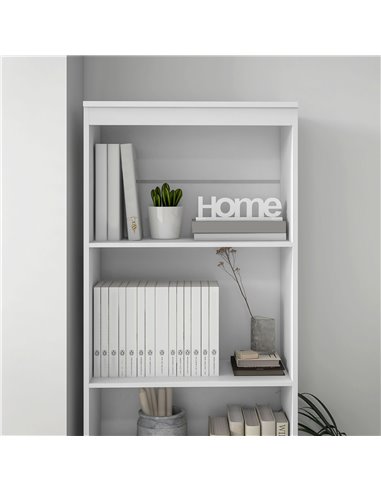 HOMCOM 180cm Tall Bookcase, with Shelves and Drawers - White 836-564V00WT