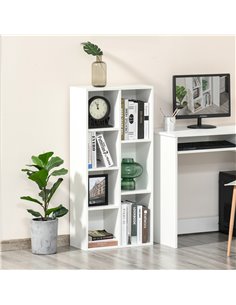 HOMCOM Seven-Cube Bookcase - White Wood Effect 836-367WT 2