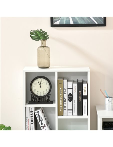 HOMCOM Seven-Cube Bookcase - White Wood Effect 836-367WT - pic 87138 | FastDaddyshop
