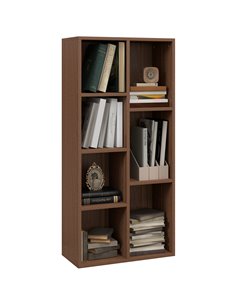 HOMCOM Seven-Cube Bookcase - Walnut Wood Effect 836-367V80WN