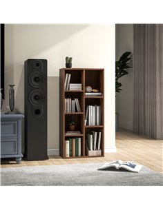 HOMCOM Seven-Cube Bookcase - Walnut Wood Effect 836-367V80WN 2