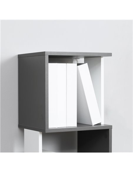 HOMCOM Modern 5-Tier Bookshelf, Freestanding Bookcase Storage Shelving for Living Room Home Office Study, Dark Grey 836-538MX - pic 87165 | FastDaddyshop