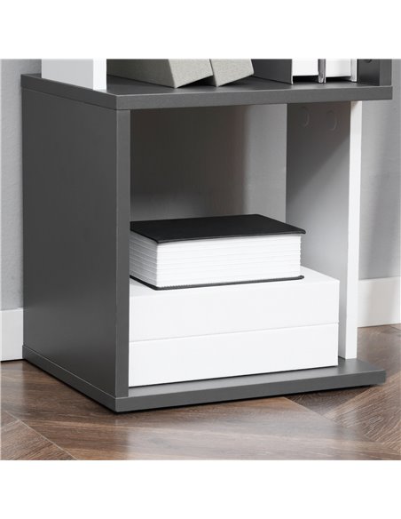 HOMCOM Modern 5-Tier Bookshelf, Freestanding Bookcase Storage Shelving for Living Room Home Office Study, Dark Grey 836-538MX - pic 87166 | FastDaddyshop