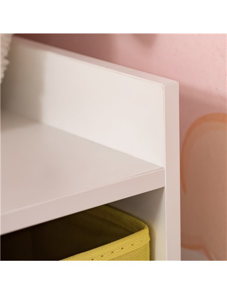 HOMCOM 3 Tier Kids Bookcase Toy Organiser Storage w/ 3 Fabric Drawers, White 311-044WT - pic 87175 | FastDaddyshop
