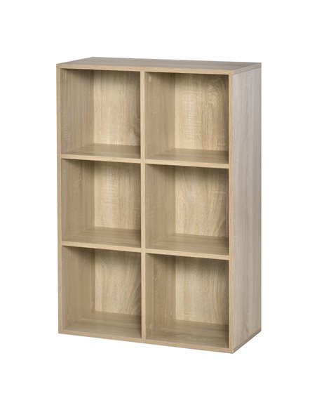 HOMCOM Six-Cube Bookcase - Oak Wood Effect 836-369AK - pic 87185 | FastDaddyshop