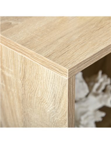 HOMCOM Six-Cube Bookcase - Oak Wood Effect 836-369AK