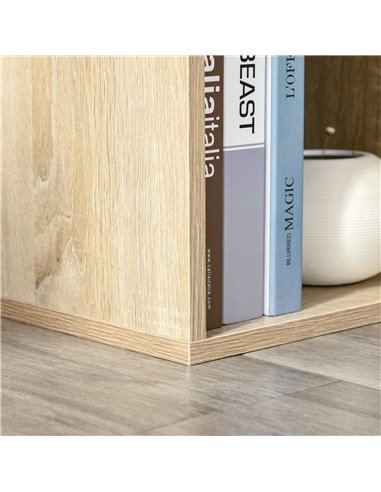 HOMCOM Six-Cube Bookcase - Oak Wood Effect 836-369AK