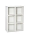 HOMCOM Six-Cube Bookcase - White Wood Effect 836-369WT