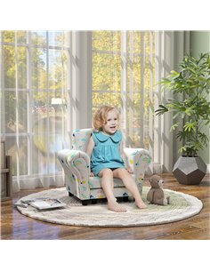 AIYAPLAY 2 Piece Kids Sofa Set with Cloud Design, Wooden Frame, for 1.5-3 Years Old, White 310-083V70WT 2
