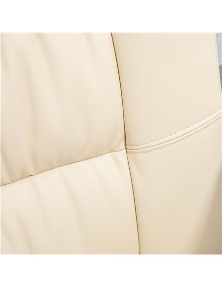 Vinsetto High Back Executive Office Chair, PU Leather Swivel Chair with Padded Armrests, Adjustable Height, Tilt Function, Beige - pic 8723 | FastDaddyshop