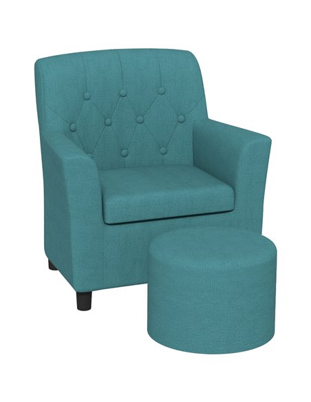 AIYAPLAY 2PCs Kids Sofa Set with Footrest, for Playroom, Bedroom, Blue 310-081V70BU - pic 87284 | FastDaddyshop