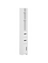kleankin Modern Bathroom Storage Cabinet, Freestanding Tall Bathroom Cabinet with Open Shelves and 3 Cupboards with Door, for Be