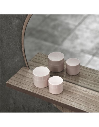 kleankin 45cm Round Home Mirror, with Shelf - Grey Wood-Effect 834-604V00GY