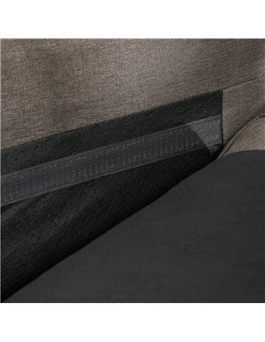 HOMCOM Two Seater Sofa, Fabric Sofa Couch with Nailhead Trim, Loveseat Sofa Settee for Living Room, Dark Brown 839-995V70DR