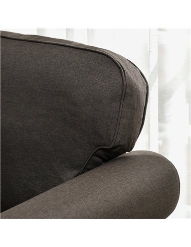 Mid-Century Armchair, HOMCOM Single Sofa with Pocket Springs - Dark Brown 839-993V70DR