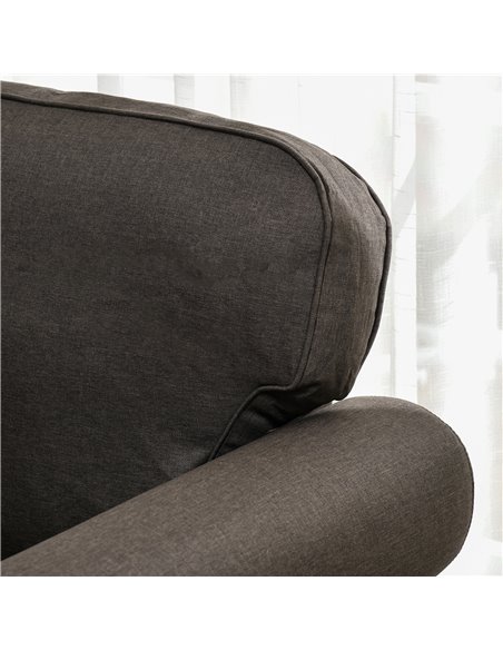 Mid-Century Armchair, HOMCOM Single Sofa with Pocket Springs - Dark Brown 839-993V70DR - pic 87589 | FastDaddyshop