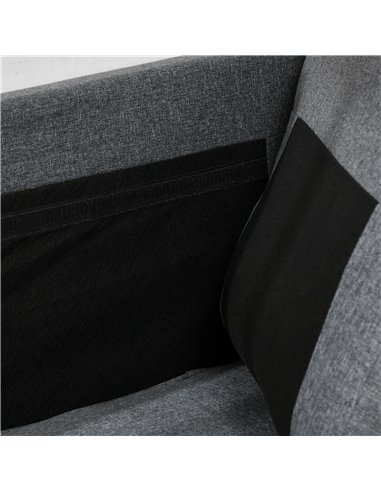 HOMCOM Two-Seater Mid-Century Sofa, with Pocket Springs - Charcoal Grey 839-995V70CG