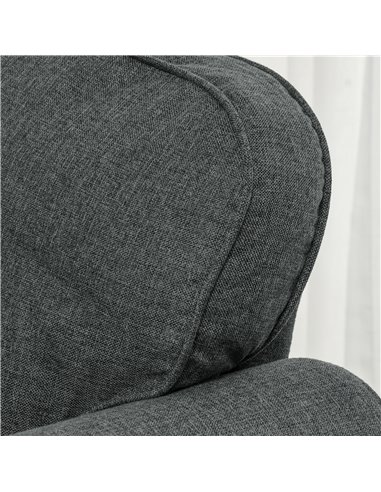Mid-Century Armchair, HOMCOM Single Sofa with Pocket Springs - Dark Grey 839-993V70CG