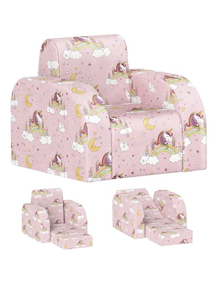 AIYAPLAY Childrens Sofa Couch Foldable Toddler Chair Soft Snuggle Sponge Filled for Bedroom Playroom, Aged 18 Months to 3 Years, - pic 87635 | FastDaddyshop