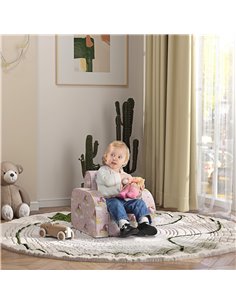 AIYAPLAY Childrens Sofa Couch Foldable Toddler Chair Soft Snuggle Sponge Filled for Bedroom Playroom, Aged 18 Months to 3 Years, 2