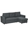 HOMCOM 3 Seater Sofa Bed, L-Shaped Corner Sofa, Pull Out Sofa with Storage, Convertible Click Clack Settee Sectional Sleeper Fut