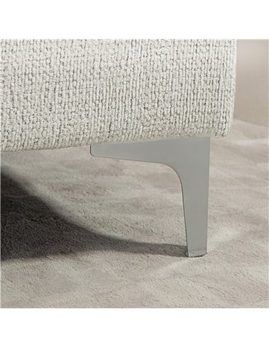 HOMCOM 2 Seater Sofa, Modern Fabric Loveseat with Spring Cushion and Metal Legs, Small Couch for Living Room, Bedroom, Home Offi